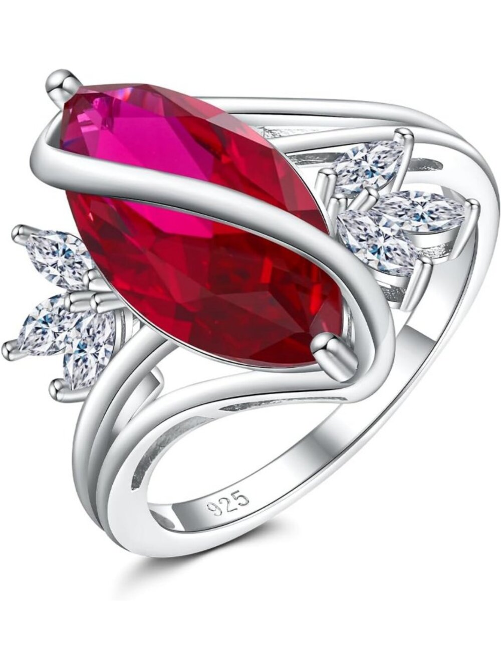 Stunning Marquise Cut Birthstone Engagement & Anniversary Ring for Her